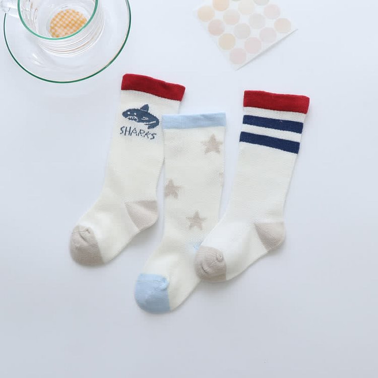 3 Pairs Baby Breathable Socks