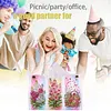 DIY PU Diamond Painting Tissue Box Kit Desktop Tissue Holder with Rhinestone Diamond Desk Decorative Tissue Box for Adults Desktop Storage Organizer (flowers)