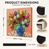 DIY Pre-Framed Flower Vase Button Art Canvas Kit