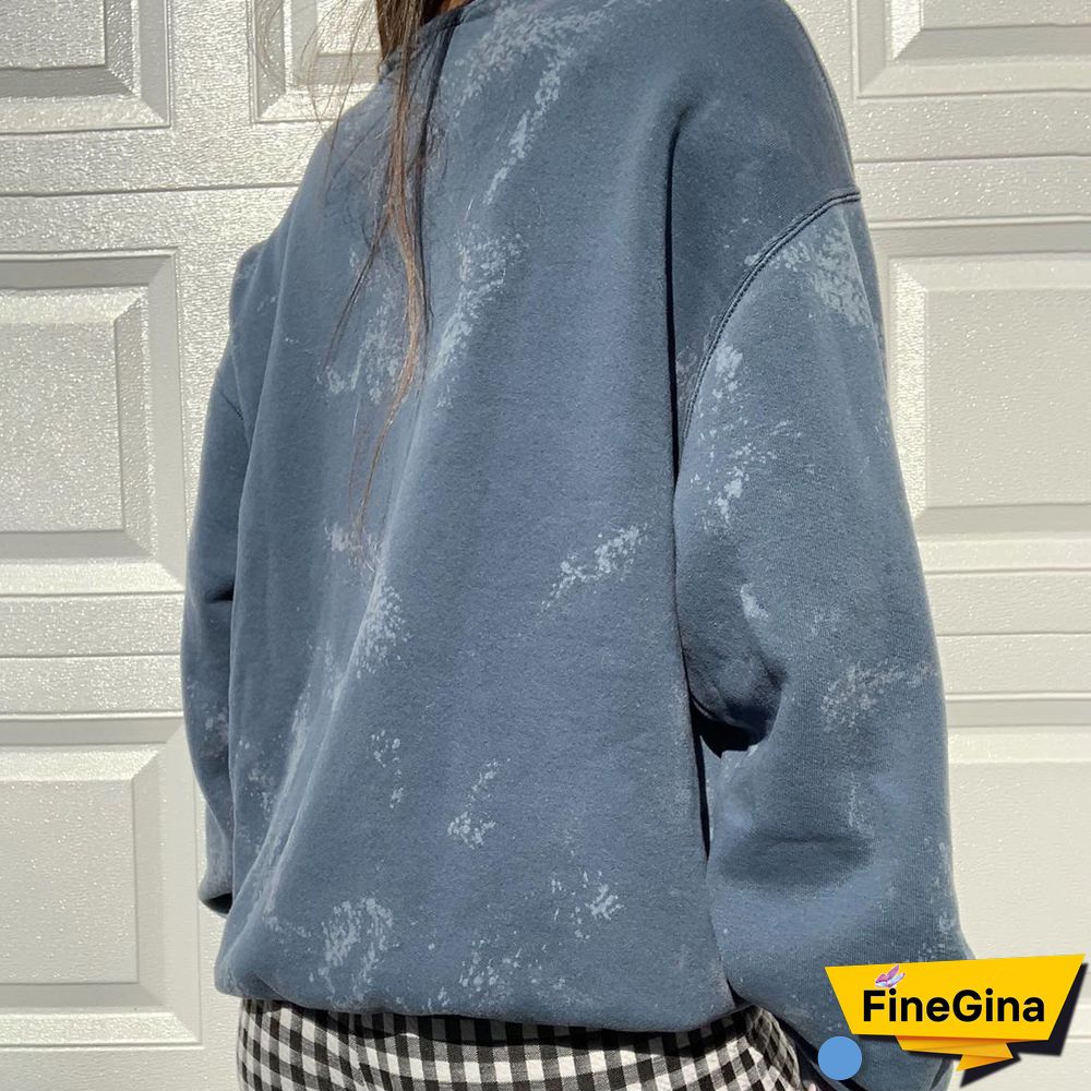 Printed Casual Basic Long Sleeve Sweatshirt