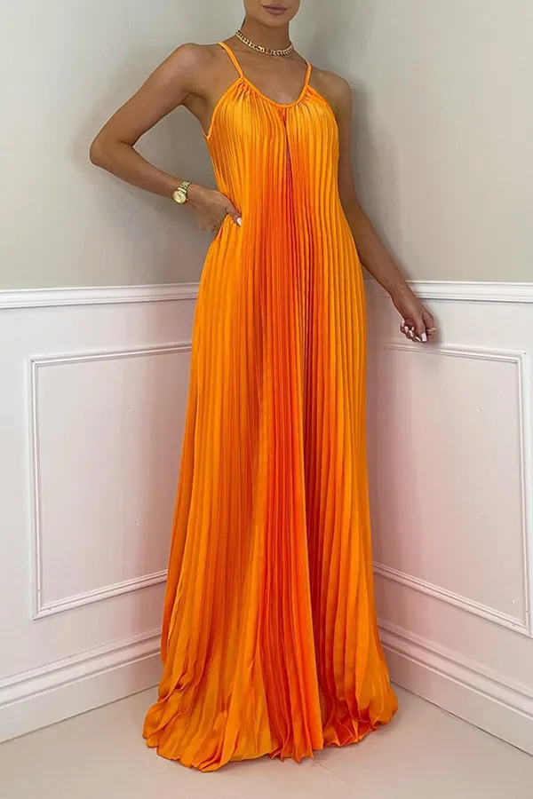 Sleeveless Pleated Maxi Dress main image 0