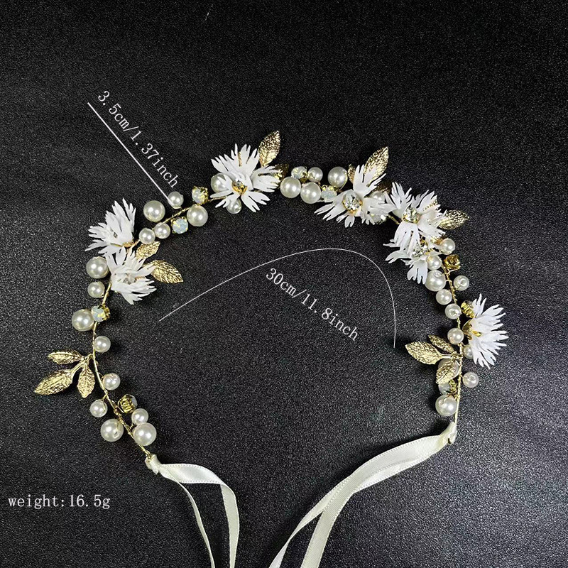 Dazzling Daisy Bridal Headband - Handcrafted Crystal Korean Style Wedding Hair Accessory