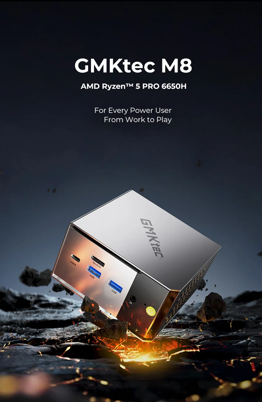 AMD Ryzen™ 5 PRO 6650H Mini PC--GMKtec M8