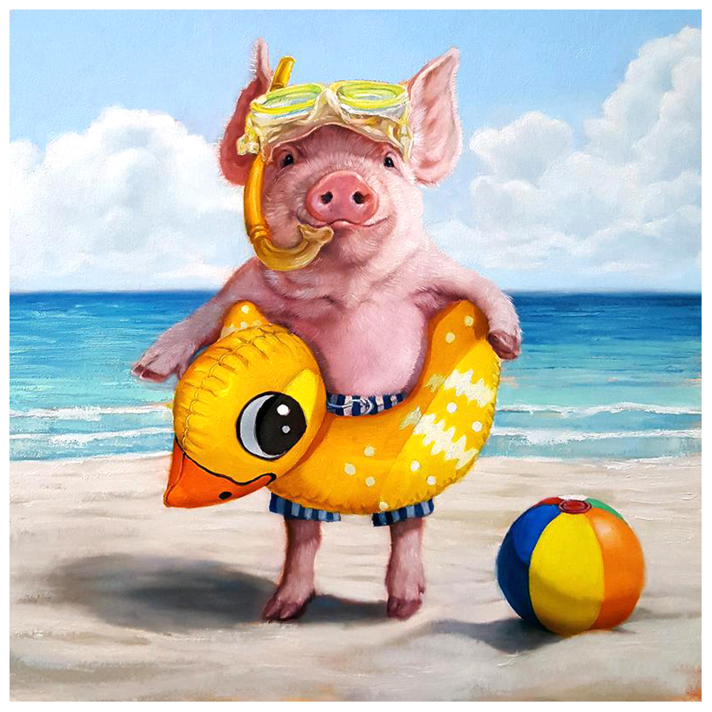 

Pig - Round Drill Diamond Painting - 35*35CM, 501 Original