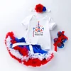 Baby Girls 4th of July independence Day Ruffle Mesh Tutu Set