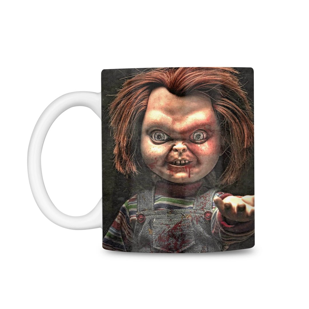 Chucky Ceramic Cup Coffee Hot Cold Tea Milk Mug with Handle Home Office Outdoor Use