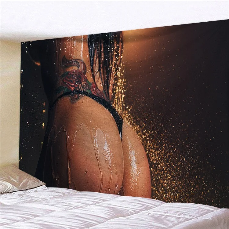 Retro Background Wall Tapestry Sexy Women Line Draw Couple Love Blanket Hippie Carpet Hanging Wall Cloth Tapestries