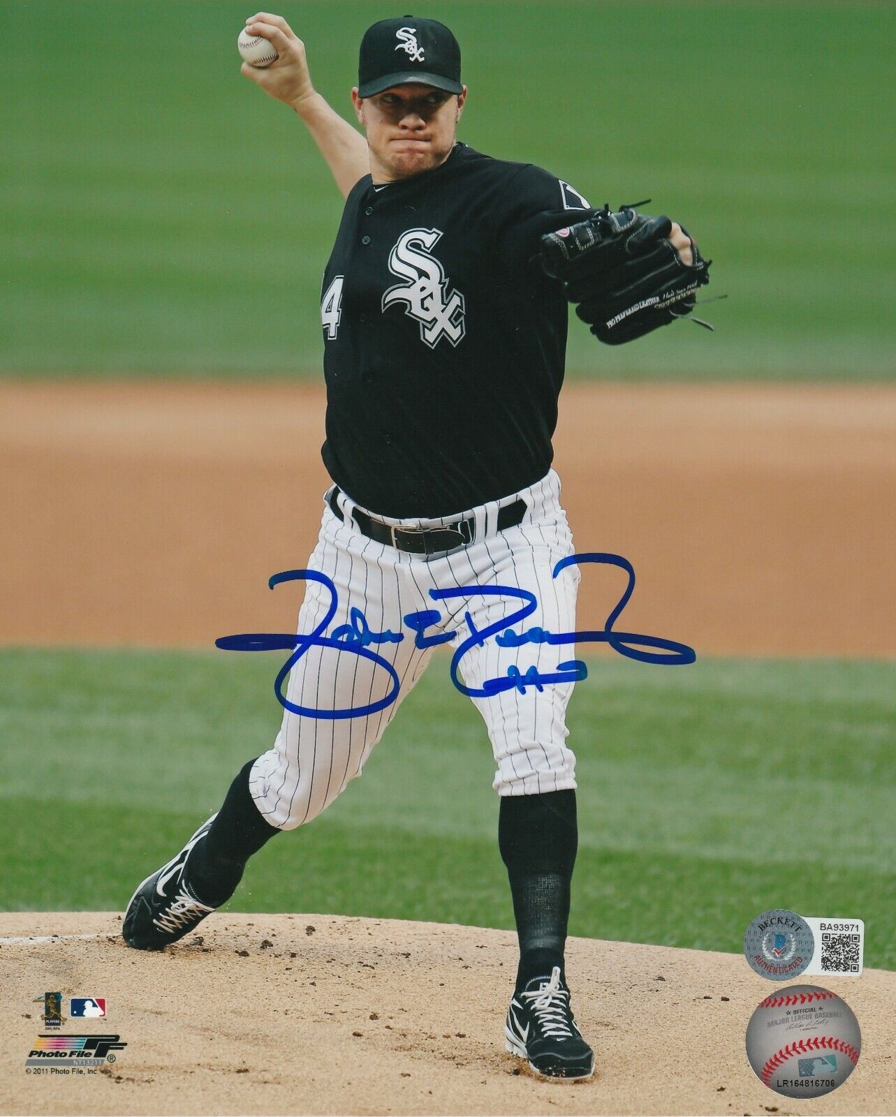 JAKE PEAVY Signed Chicago WHITE SOX 8x10 Photo Poster painting w/ Beckett COA (BAS)