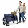 [US Local Warehouse] 3 in 1 Folding Hand Truck Dolly Cart with Wheels 550LBS Capacity Heavy Duty Collapsible Moving Dolly for Logistics Shopping Home Office