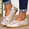 Women's Wide Width Leather Loafers Flat Shoes