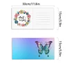 6pcs/set DIY Butterfly Special Shape Diamond Painting Greeting Card Kit(Blue)
