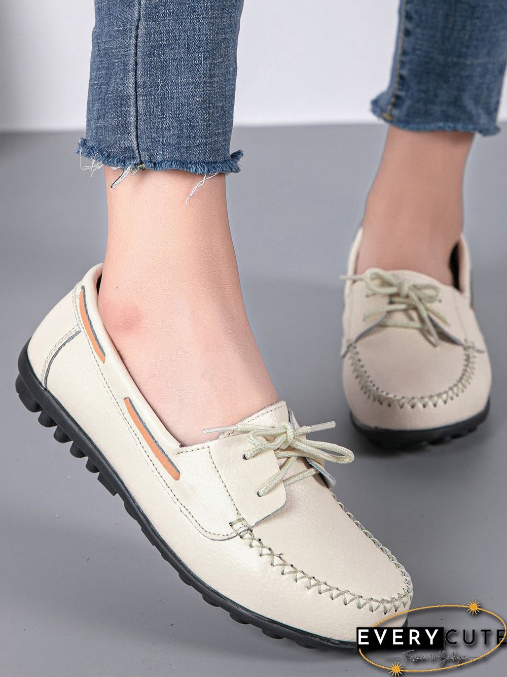 Retro Casual Simple Lace-up Flat Shoes