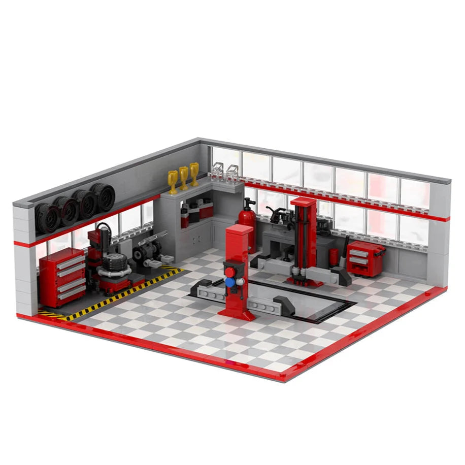 Car Repair Garage Custom MOC LBS monstertoys
