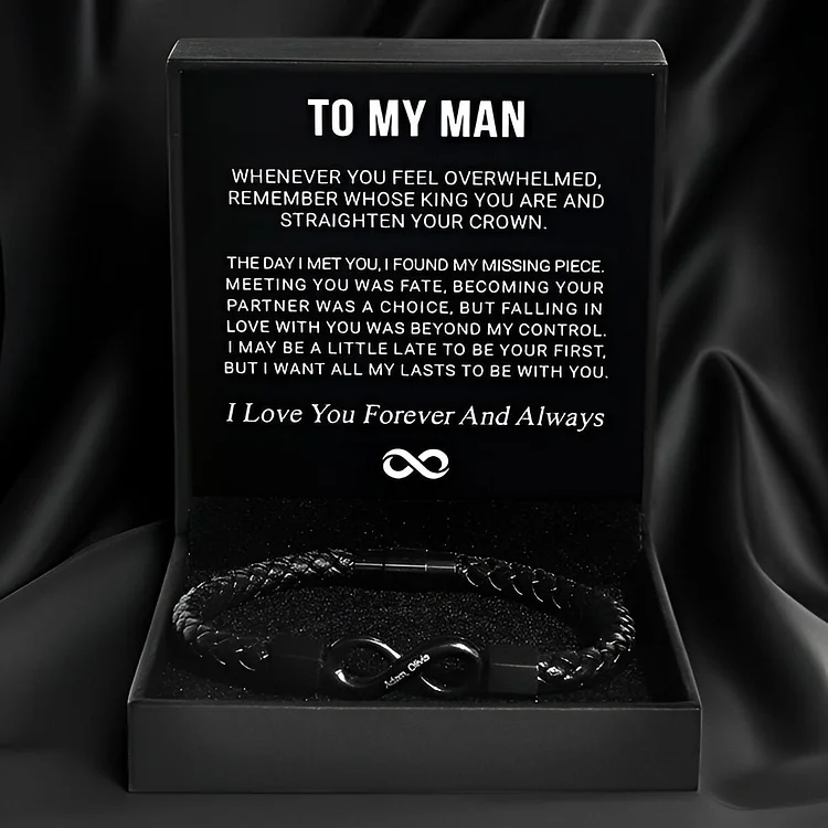"To My Man" - Infinity Personalized Bracelet
