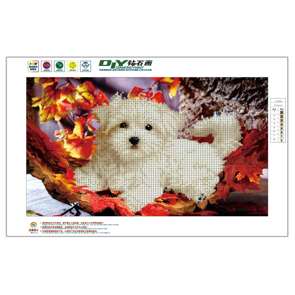Diamond Painting - Partial Round Drill - Dog(44*28cm)