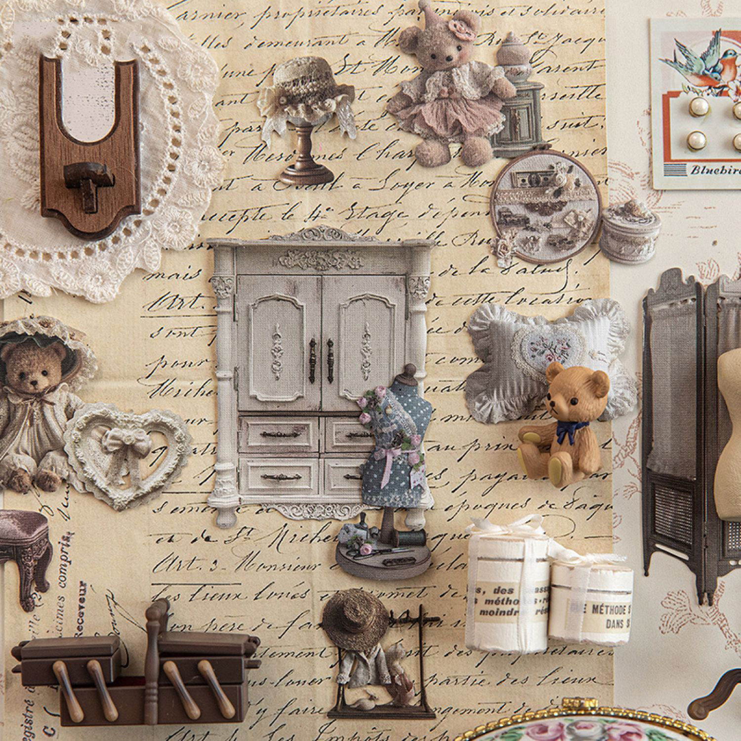 스티커 - 로코코풍의 달콤한 꿈의 집 시리즈 빈티지 가정생활