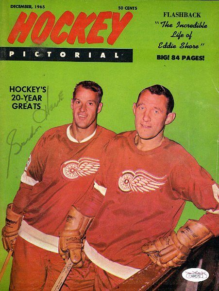 Gordie Howe Signed Jsa Certed 8x10 Cover Photo Poster painting Autograph