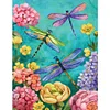 Diamond Painting -DIY Full Square Drill Dragonfly Flowers