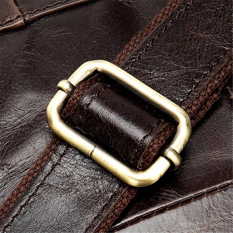 Men's Retro Casual Leather Business Handbag Crossbody Bag