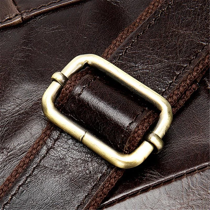 Men's Retro Casual Leather Business Handbag Crossbody Bag