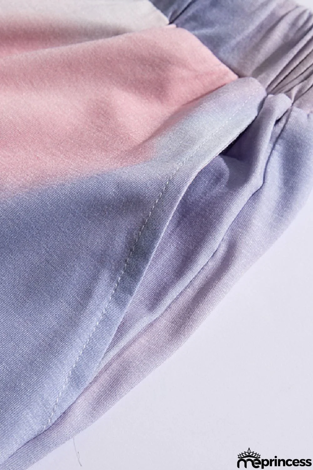 Pink Purple Tie Dye Short Lounge Set