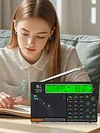 APP Control AM/FM/SW Worldband Radio 2500mAh Shortwave Longwave Radio with LCD Display Support BT TF Card Flashlight for Home Outdoor