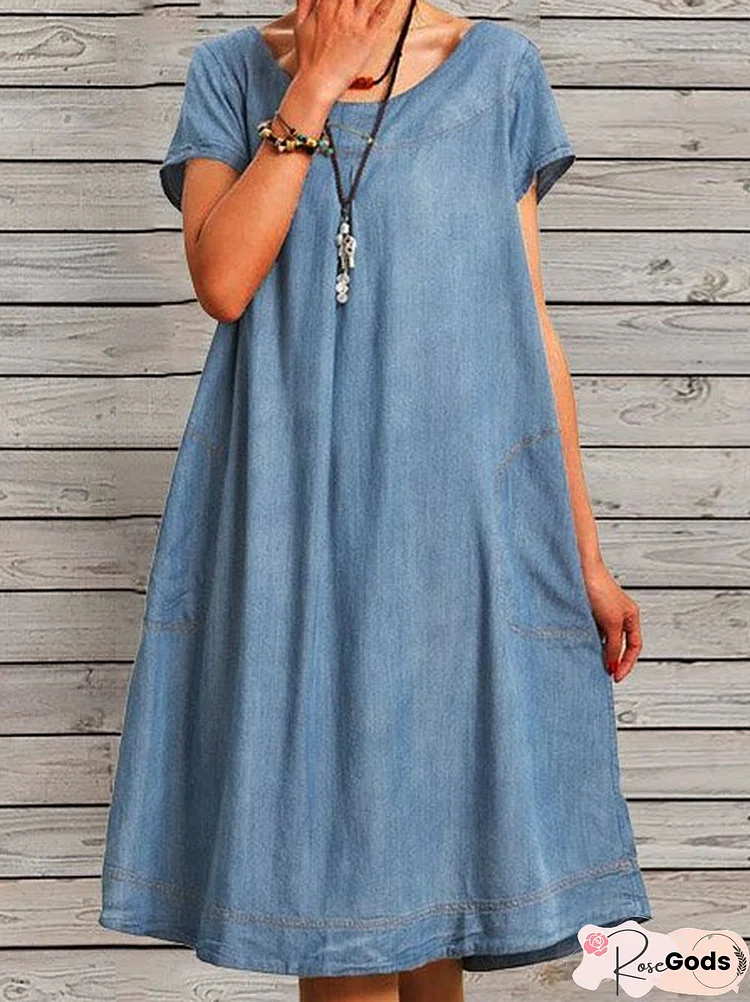 Casual Denim A-Line Women Dress