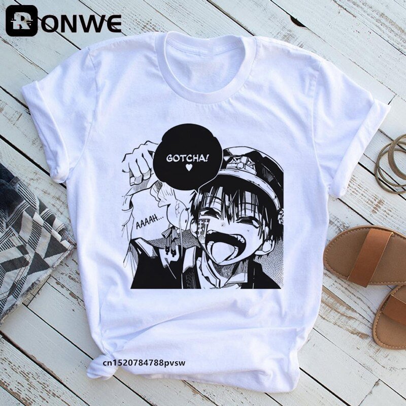 Jibaku Shounen Hanako kun Women Anime T shirt Female 90s Summer Clothing Girl Y2K Fashion T-shirts,Drop Shipping