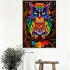 Colorful Cartoon Owl  | Full Round Diamond Painting Kits