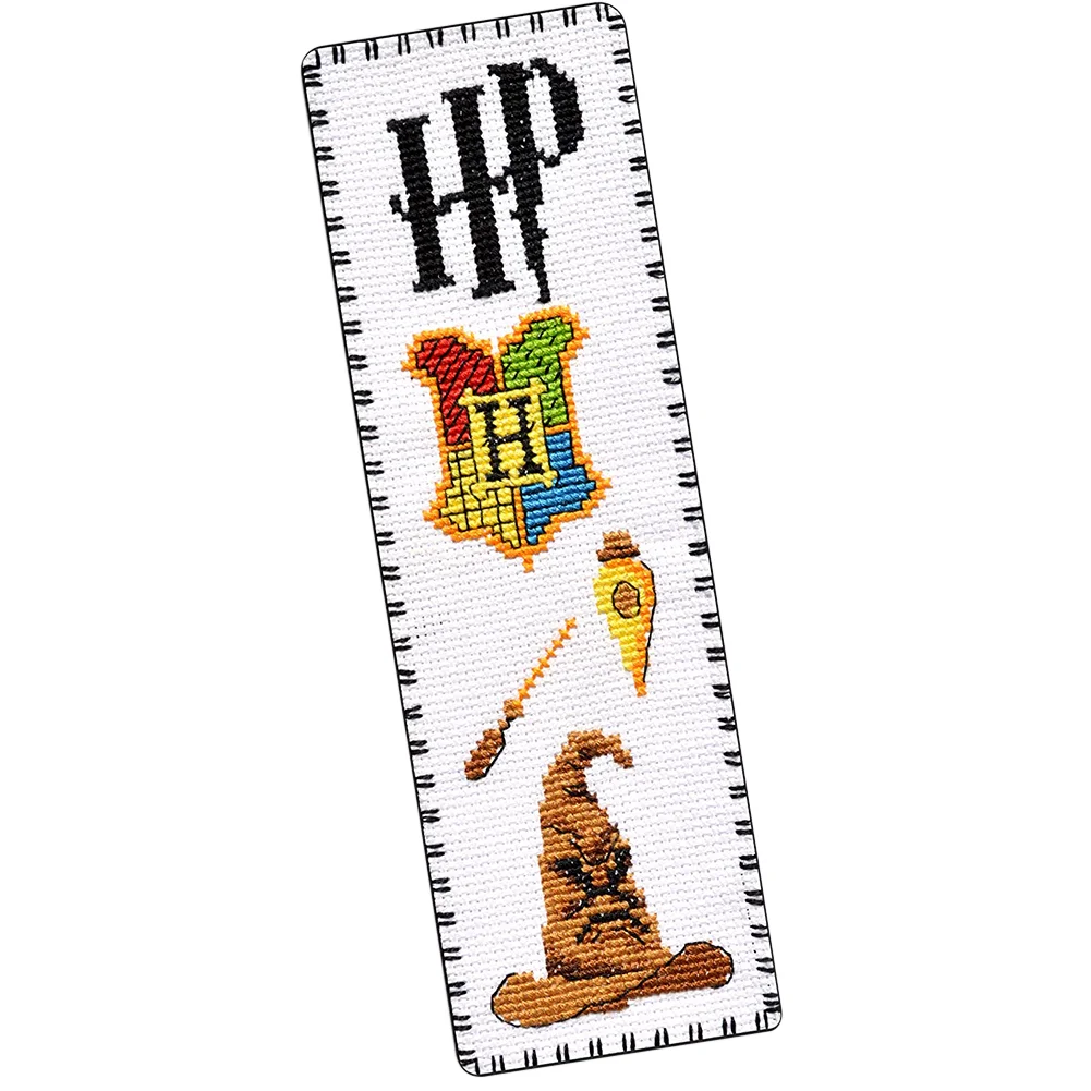 Harry Potter)14CT Magic Figure Cross Stitch Set Bookmark Double Side Counted