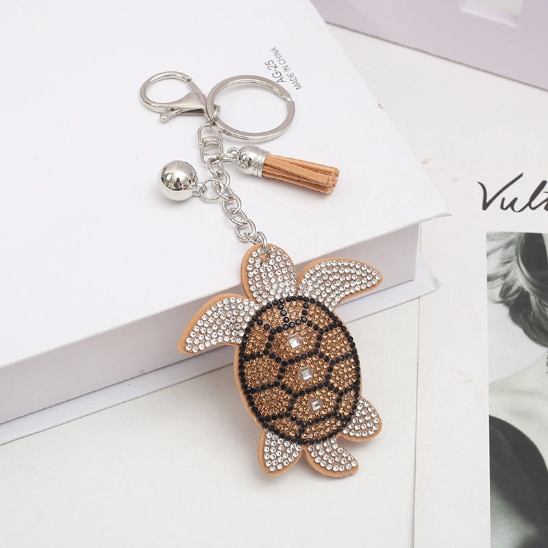 6 Pieces Cute Tortoise Alloy Unisex Keychain