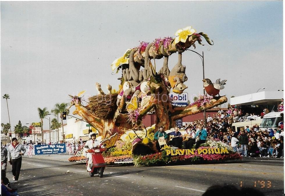 FOUND Photo Poster painting Color POSSUM FLOAT Original VINTAGE Rose Parade 21 47 O