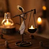 Vintage wrought iron candlestick candle ornaments