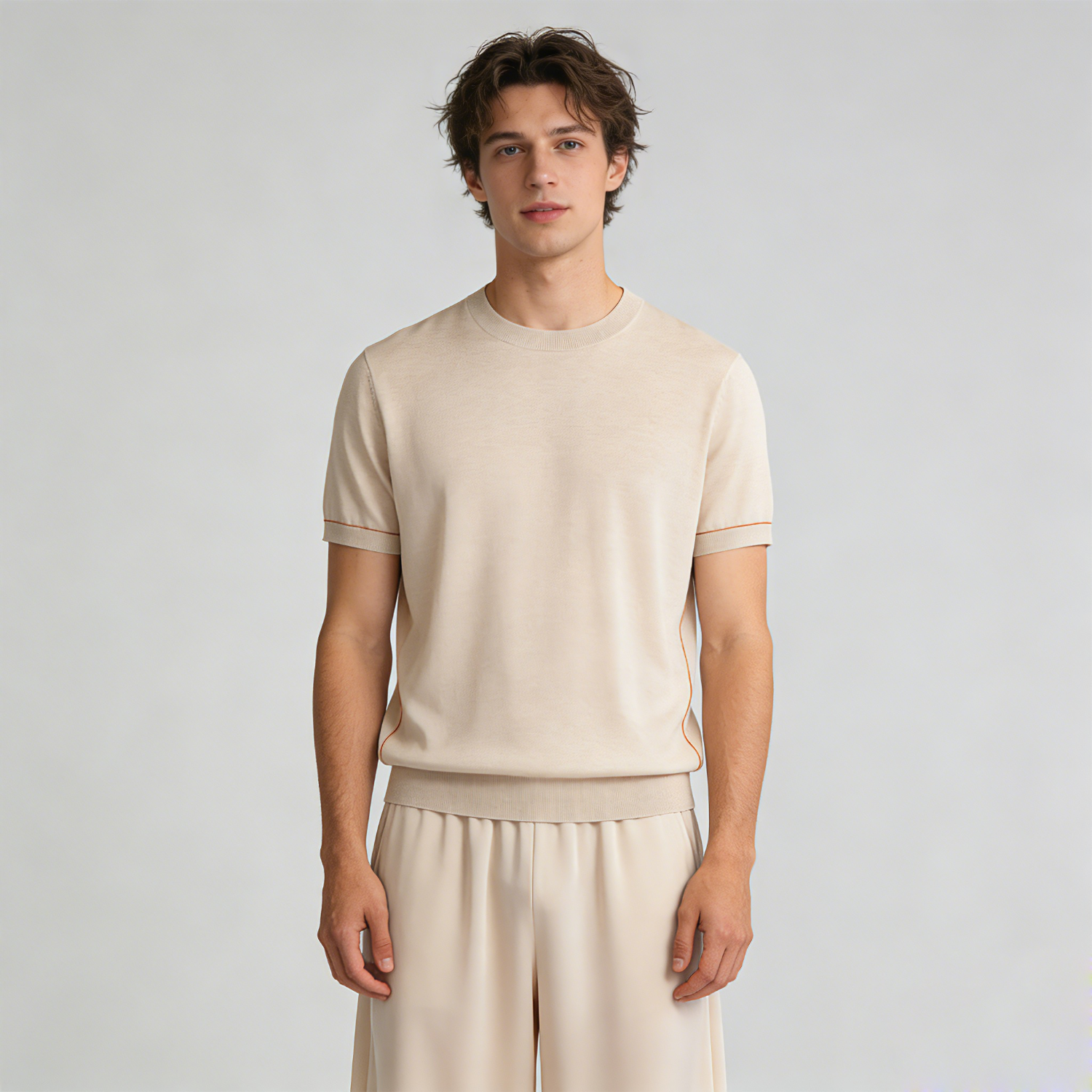 Men's Silk Cashmere Shirt Sweater Crewneck | Spring Summer REAL SILK LIFE