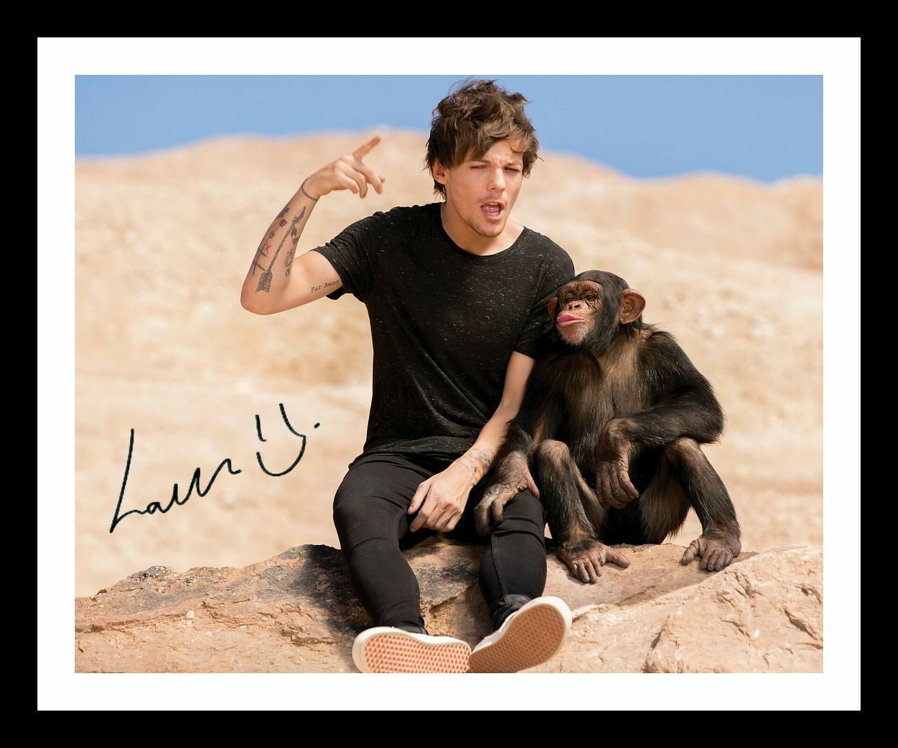 Louis Tomlinson Autograph Signed & Framed Photo Poster painting 2