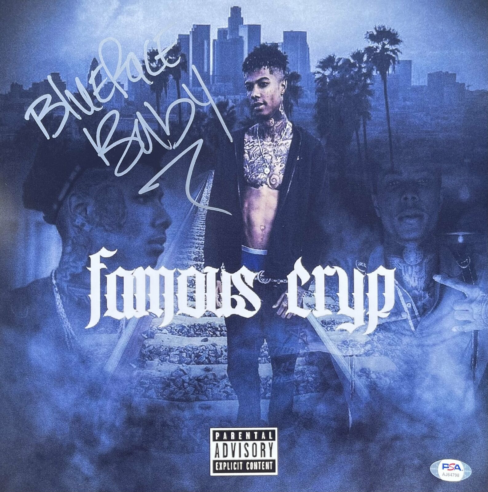 Blueface Signed Autographed 12x12 Photo Poster painting “Famous Cryp” PSA/DNA Authenticated