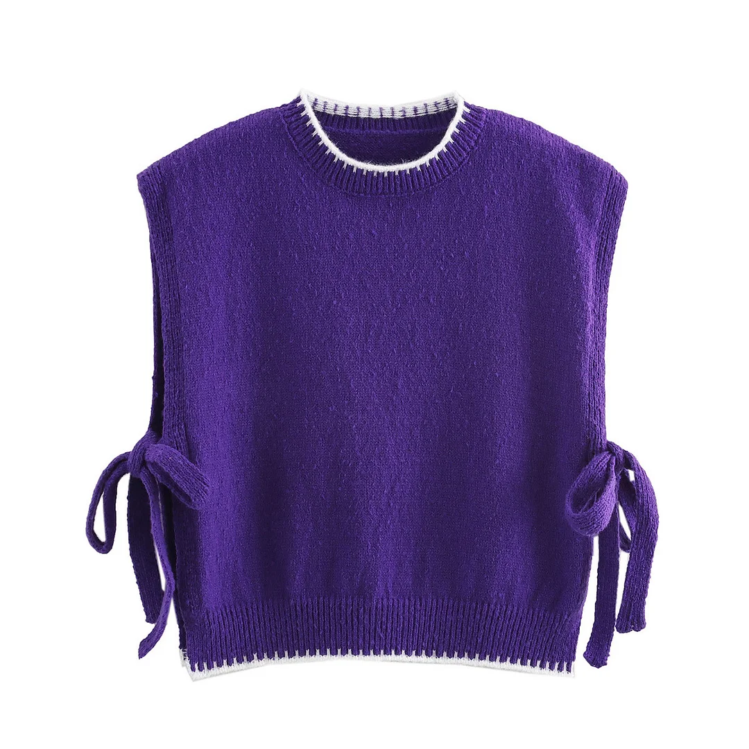 Nigikala Nigikala Two-Color Tethered Toothless Vest 2025 Spring And Autumn New B67456