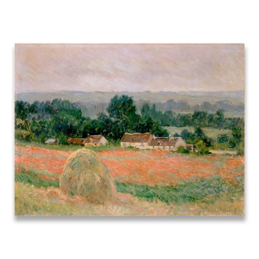 Claude Monet Poplars Poppy fields Landscape Impressionist Oil Painting on Canvas Posters and Prints Wall Picture for Living Room
