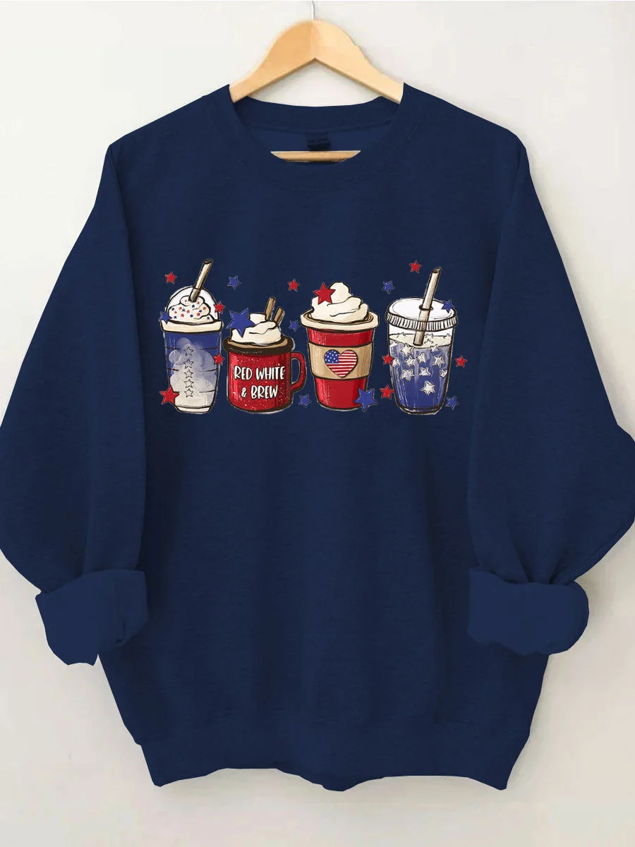 4th of July Coffee Sweatshirt