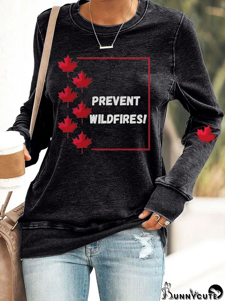 Women's Prevent Wildfires Printed Sweatshirt