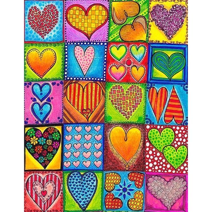 Full Round Diamond Painting Heart (50*40cm)