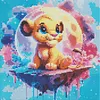 Diamond Painting -DIY Round Drill Cartoon Lions