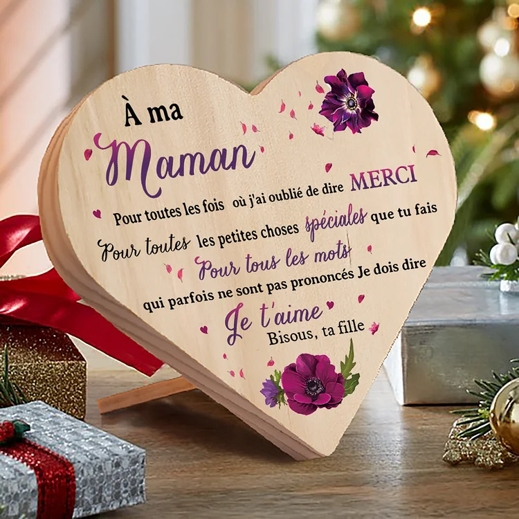 Cadeau Maman, Cadeau Anniversaire Maman, Décoration en Bois