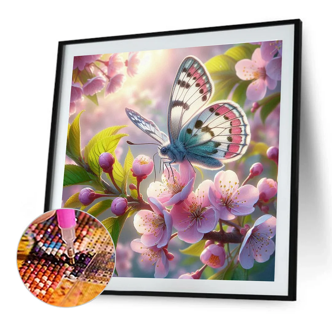 Diamond Painting - Full Round Drill - Butterfly(Canvas|30*30cm)