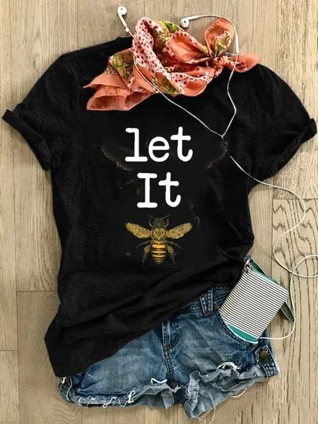 Printed Short Sleeve Casual T-Shirt