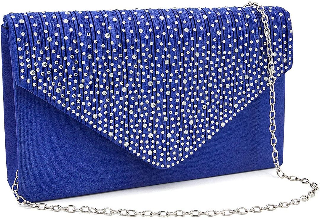 Glitter Rhinestone Wedding Evening Purse Crystal Envelope Crossbody Shoulder Clutch Bags for women
