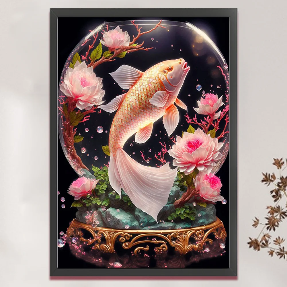 11CT Full Stamped Cross Stitch - Koi(Canvas|40*50CM)