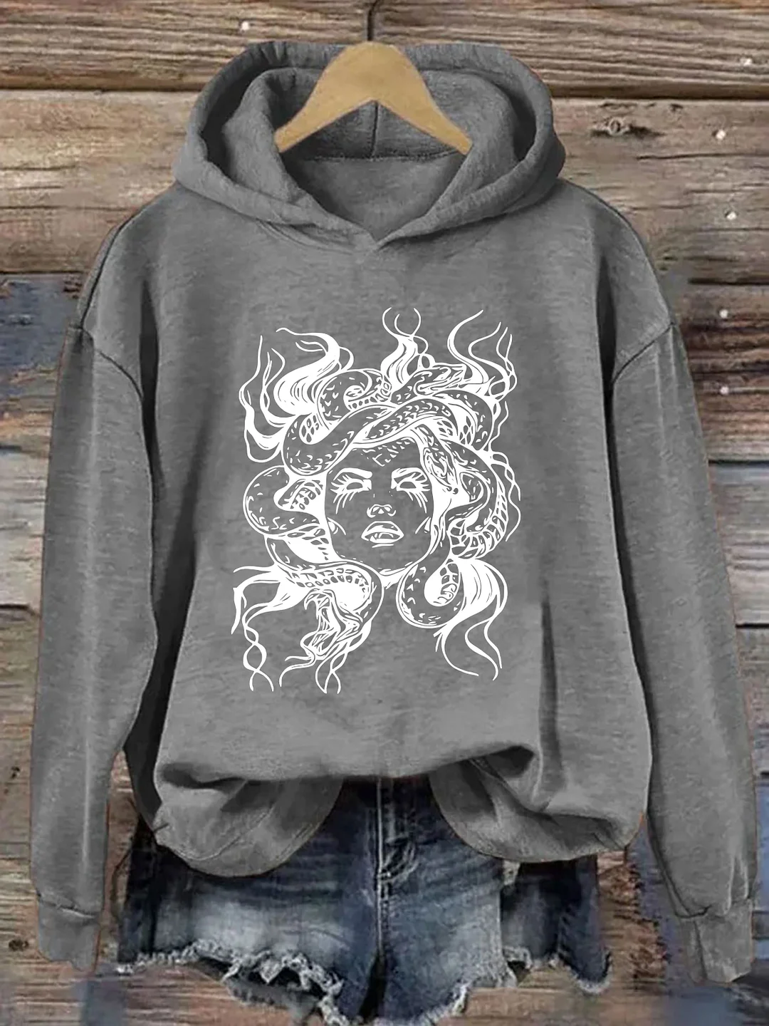 Medusa Snake Face Hoodie