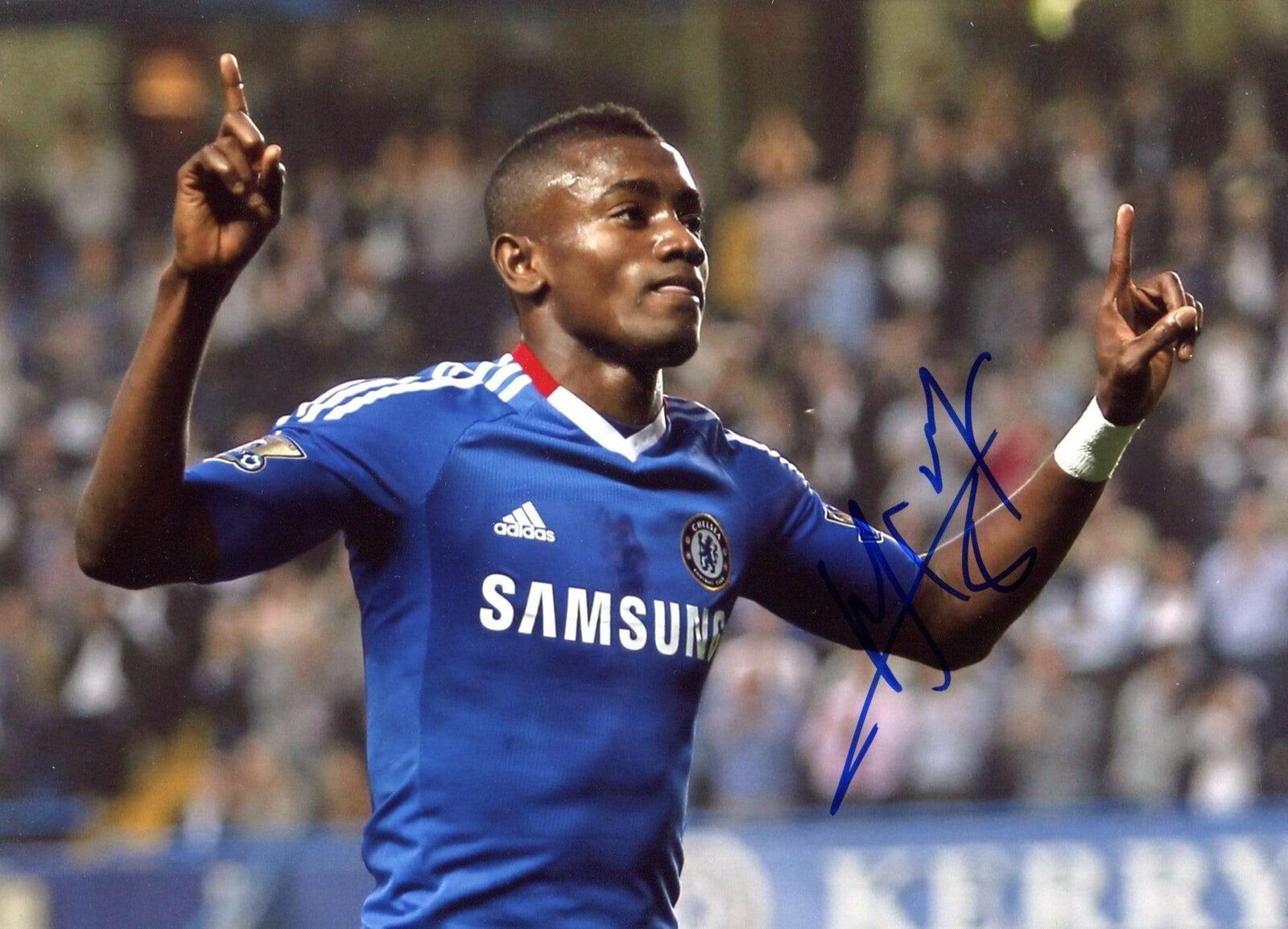 SOCCER Salomon Kalou FC CHELSEA autograph, In-Person signed Photo Poster painting