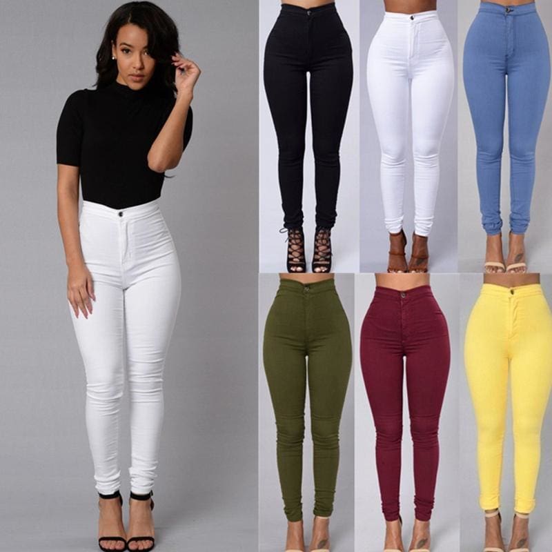 Female Trousers High Waist Stretch Slim Pencil Trousers Women Clothing Pants Sexy Ladies Plus Size Skinny Pants S-3XL